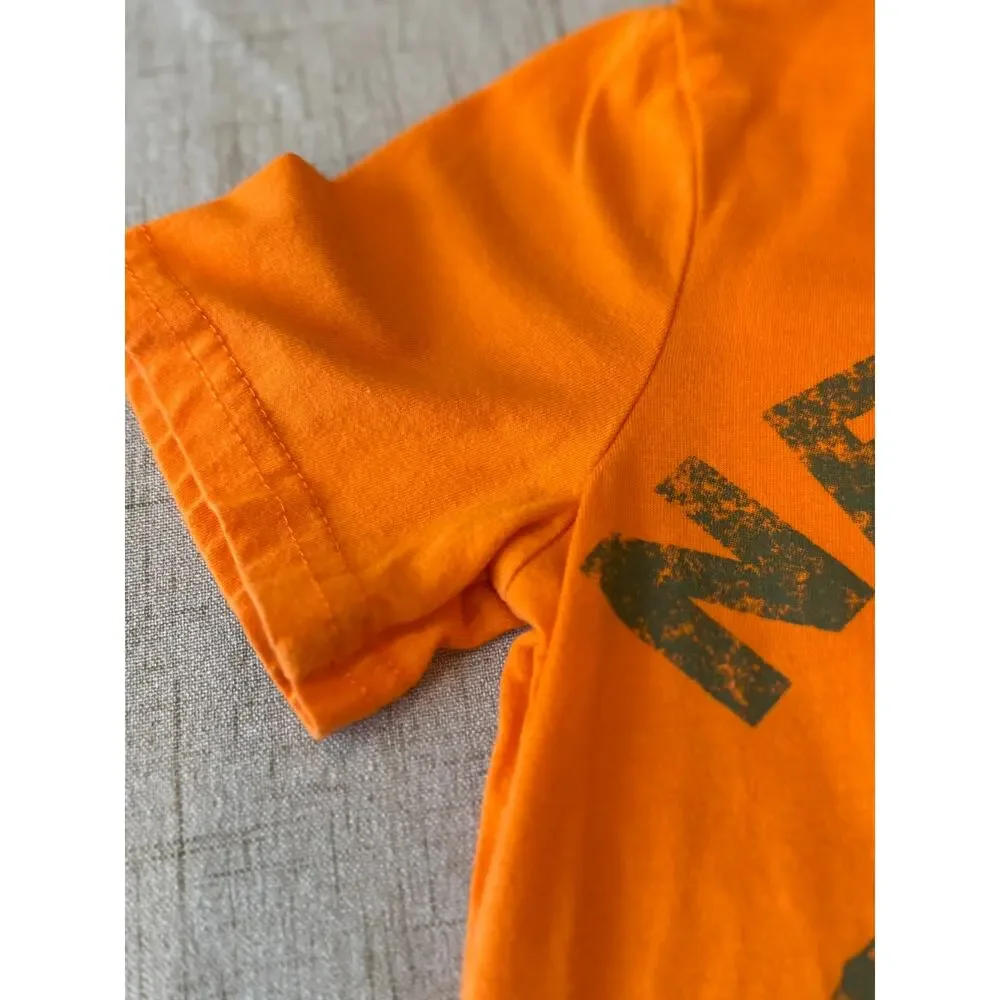 Weatherproof Vintage Boys Orange Triceratops Dinosaur Tee Shirt Size S (7-8)
